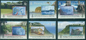 Питкерн, 2010, Пейзажи в Рисунках детей, 6 марок